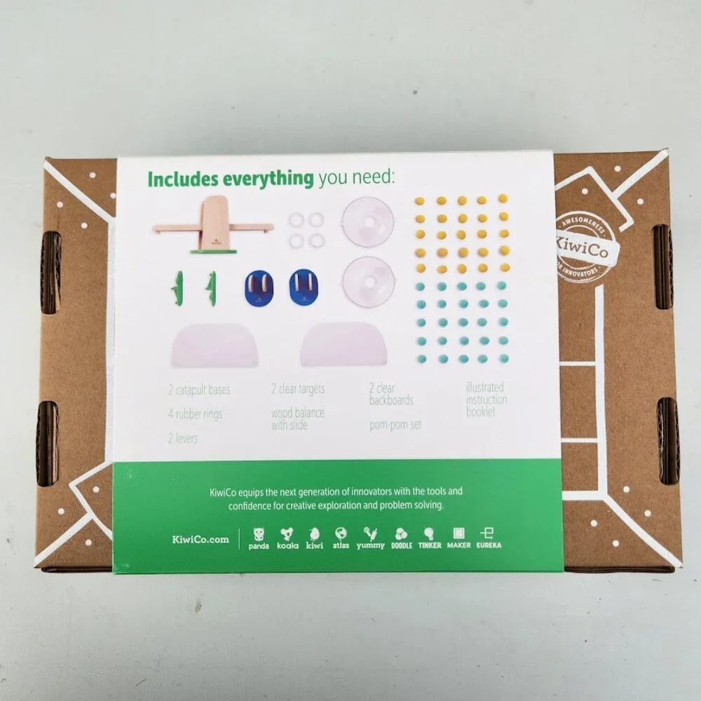 NEW KiwiCo. Launch & Play Catapult Games Science STEM Kit Craft Montessori Kiwi
